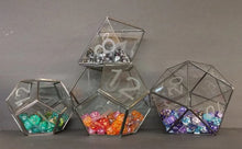 Load image into Gallery viewer, D12 Geometric Terrarium Planter Dice Bowl etched glass dodecahedron 7"
