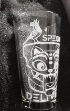 Load image into Gallery viewer, K-Pop Demon Hunters tiger fanart etched pint glass