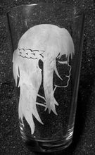 Load image into Gallery viewer, Sword Art Online SAO fanart Asuna etched pint glass tumbler cup