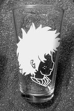 Load image into Gallery viewer, MHA My Hero Academia BHNA Deku Young Midoryia etched pint glass tumbler cup fanart
