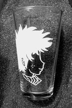 Load image into Gallery viewer, MHA My Hero Academia BHNA Deku Young Midoryia etched pint glass tumbler cup fanart