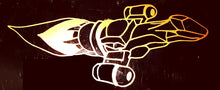 Load image into Gallery viewer, A copper vinyl decal of the Serenity ship from Firefly.