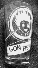 Load image into Gallery viewer, Hunter x Hunter fanart Gon Fishing etched pint glass water tumbler