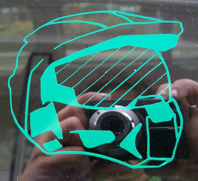 Halo Master Chief helmet vinyl car decal computer laptop sticker