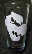 Load image into Gallery viewer, Super Mario Brothers Luigi fanart etched pint glass tumbler