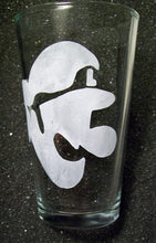 Load image into Gallery viewer, Super Mario Brothers Bowser fanart etched pint glass tumbler