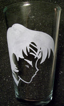 Load image into Gallery viewer, Sailor Mars fanart Senshi Scouts etched pint glass tumbler