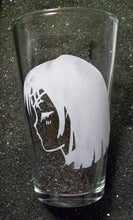Load image into Gallery viewer, Sailor Mars fanart Senshi Scouts etched pint glass tumbler