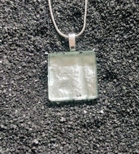 Load image into Gallery viewer, Moonscape- silver handmade glass pendant necklace