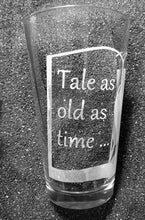 Load image into Gallery viewer, Beauty and the Beast etched pint glass tumbler cup