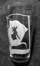 Load image into Gallery viewer, Beauty and the Beast etched pint glass tumbler cup