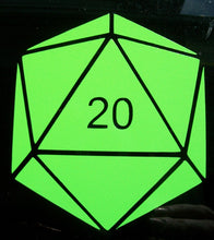 Load image into Gallery viewer, D20 D&amp;D Dice vinyl car decal computer laptop sticker

