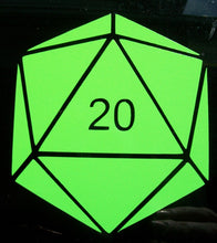 Load image into Gallery viewer, D20 D&D Dice vinyl car decal computer laptop sticker