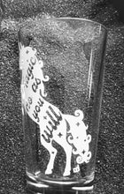 Load image into Gallery viewer, Last Unicorn "Magic Do As You Will" etched pint glass tumbler cup