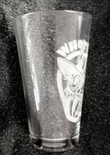 Load image into Gallery viewer, Hazbin Hotel Alastor Lucifer fanart etched pint glass
