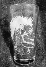 Load image into Gallery viewer, Jujutsu Kaisen Gojo etched pint glass tumbler JJK fanart
