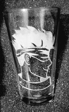 Load image into Gallery viewer, Jujutsu Kaisen Gojo etched pint glass tumbler JJK fanart
