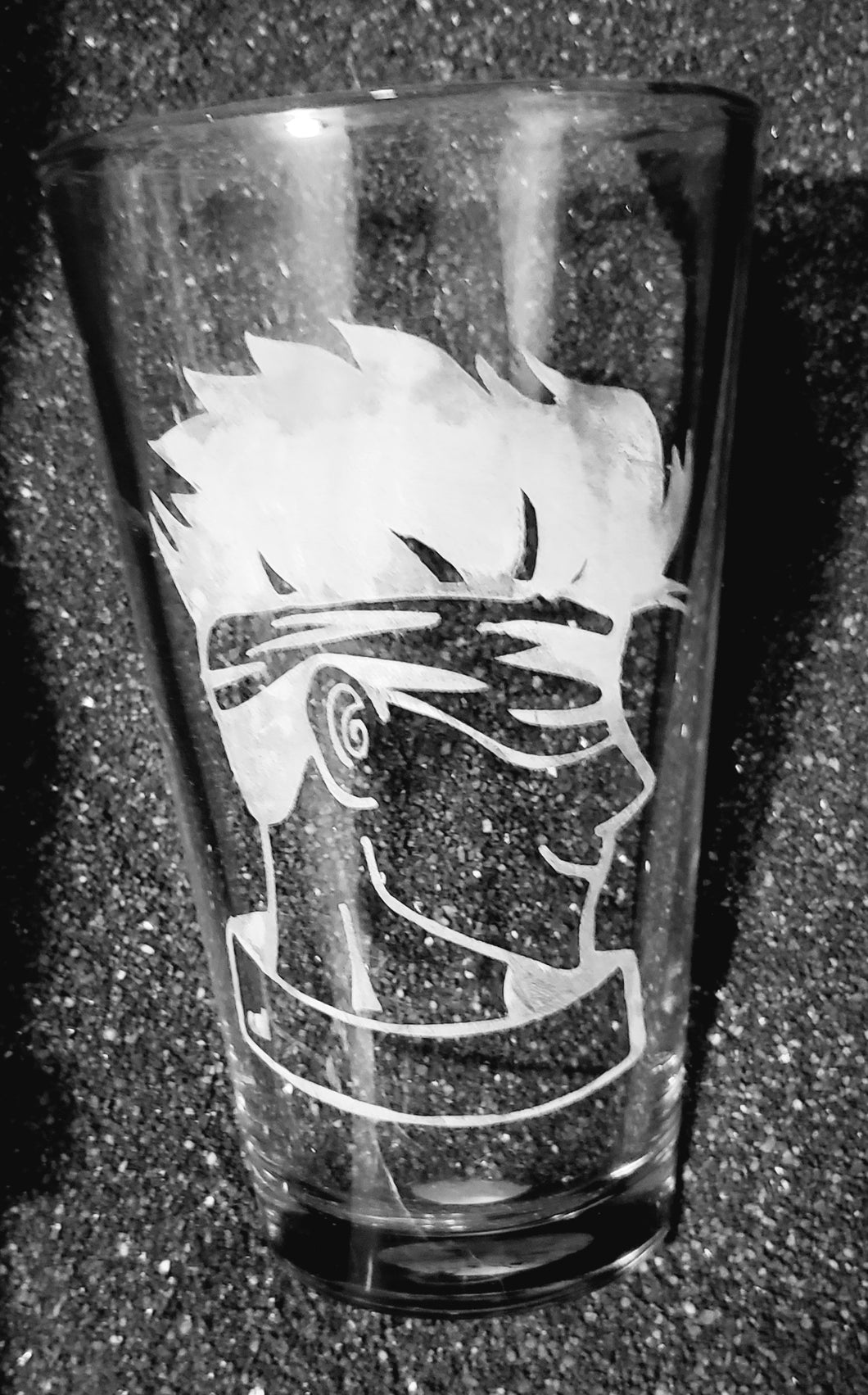 Jujutsu Kaisen Gojo etched pint glass tumbler JJK fanart