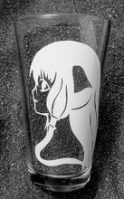 Load image into Gallery viewer, Chobits fanart Chii etched pint glass tumbler cup CLAMP
