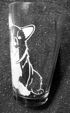 Load image into Gallery viewer, Cowboy Bebop fanart Ein Corgi etched pint glass tumbler
