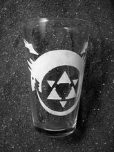 Load image into Gallery viewer, FMA Fullmetal Alchemist fanart Homunculus etched pint glass tumbler cup
