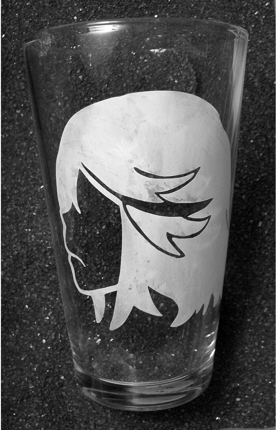 Kill la Kill Ryuko fanart etched pint glass tumbler cup