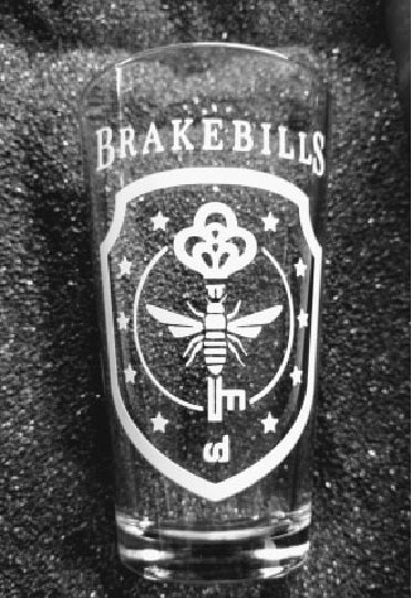 Magicians inspired Brakebills University etched pint glass beer tumbler