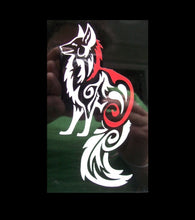 Load image into Gallery viewer, Tribal Tattoo Okami Fox vinyl car decal computer sticker Stormslegacy
