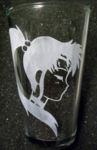 Load image into Gallery viewer, Sailor Moon fanart Senshi Scouts etched pint glass tumbler
