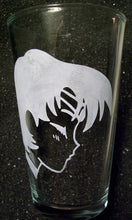 Load image into Gallery viewer, Sailor Mercury fanart Senshi Scouts etched pint glass tumbler
