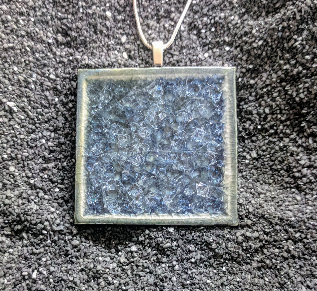 Shiver ceramic and glass handmade pendants