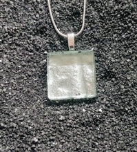 Load image into Gallery viewer, Moonscape- silver handmade glass pendant necklace
