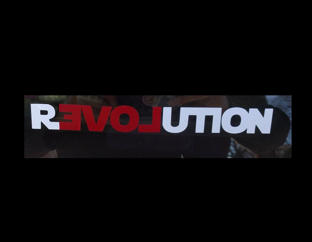 Love Revolution vinyl car decal computer laptop sticker