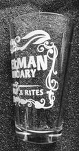 Load image into Gallery viewer, Sabrina inspired Spellman&#39;s Mortuary etched pint glass tumbler cup
